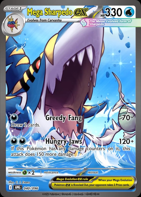 Mega Sharpedo EX - Etsy