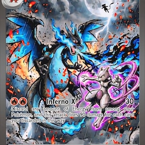 charizard and mewtwo pokemon card Charizard Mewtwo SAR Set 212-221/172 S12a VSTAR Universe - Pokemon Card Japanese