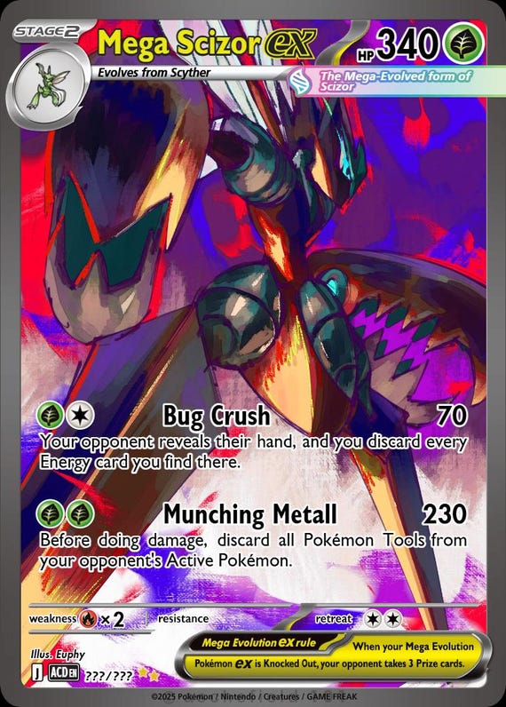 pokemon card scizor ex – 195/162 Violet Series Temporal Forces Ultra Rare #195 PSA Authenticated 9 Card M Scizor EX (Full Art)