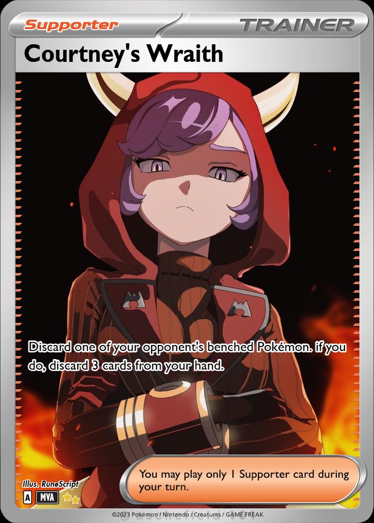 courtney pokemon card Pokemon Team Magma Admin Courtney Sticker – Industrial Illusions main image 1