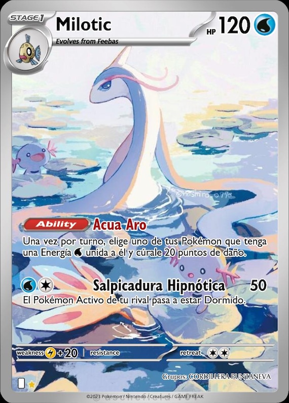 milotic pokemon card full art HP120 2020 Collectible Holo Trading No. 039/189 proof acrylic case Milotic 50 - SV06 Twilight