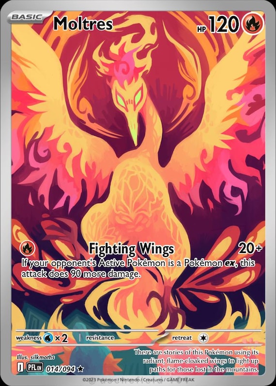 Moltres Full Art - Etsy Israel