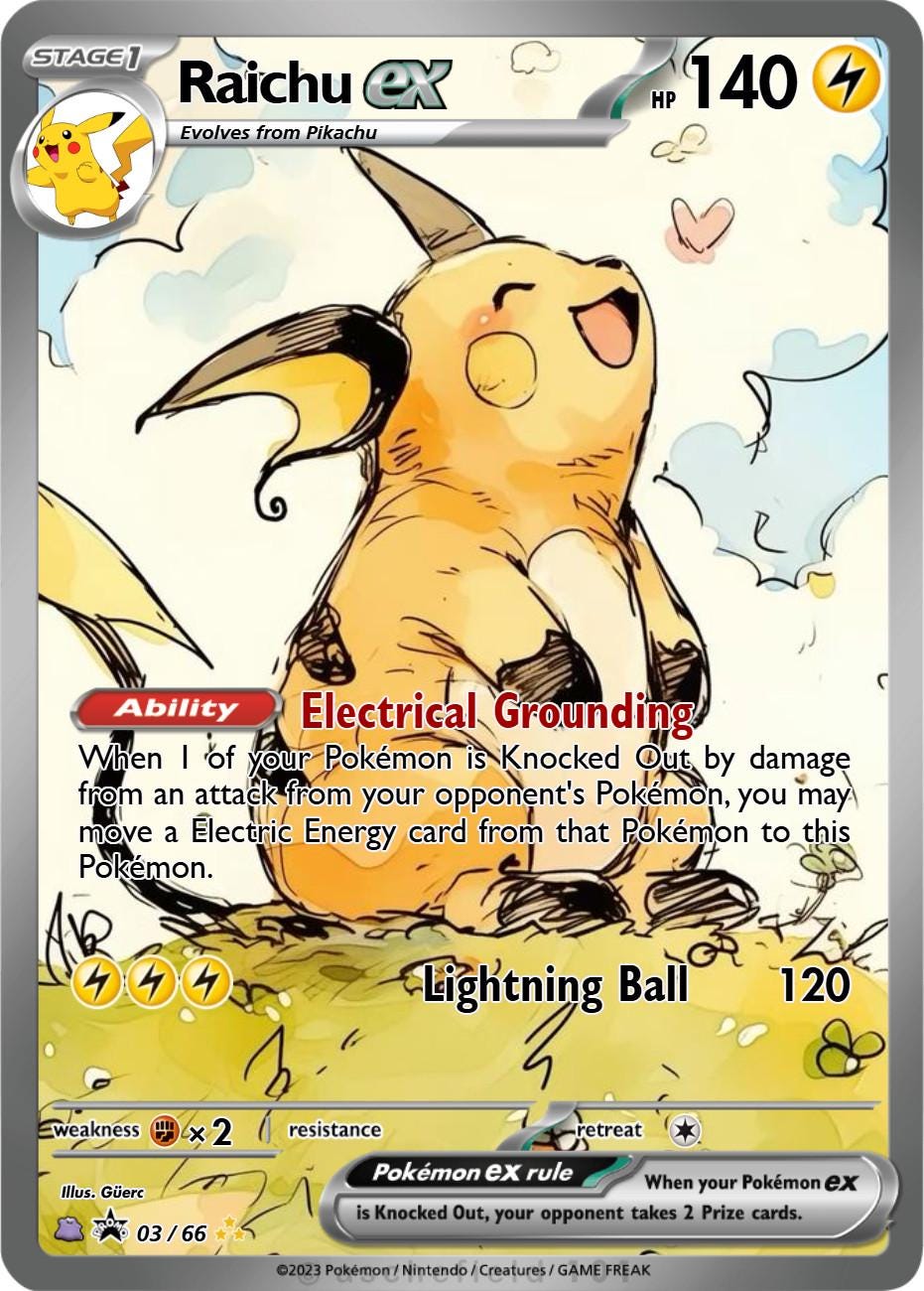 Raichu Ex Full Art - Etsy