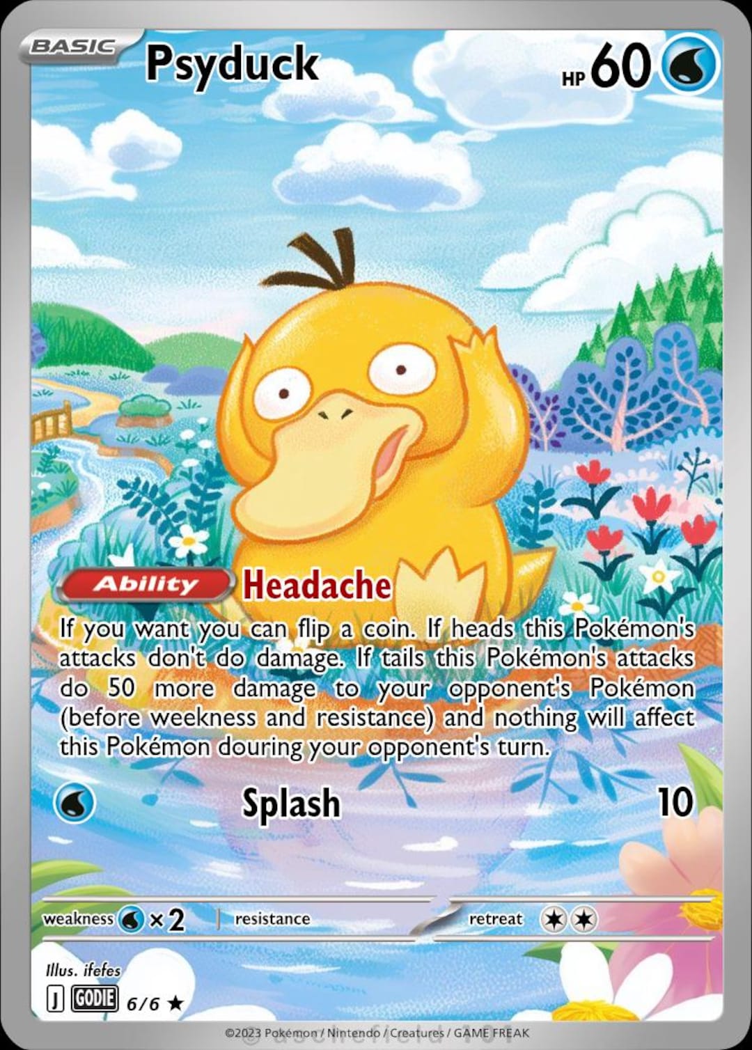 psyduck pokemon card full art Prices & Value 2026 your opponent takes 3 Prize cards Psyduck - 226/217 - ME: