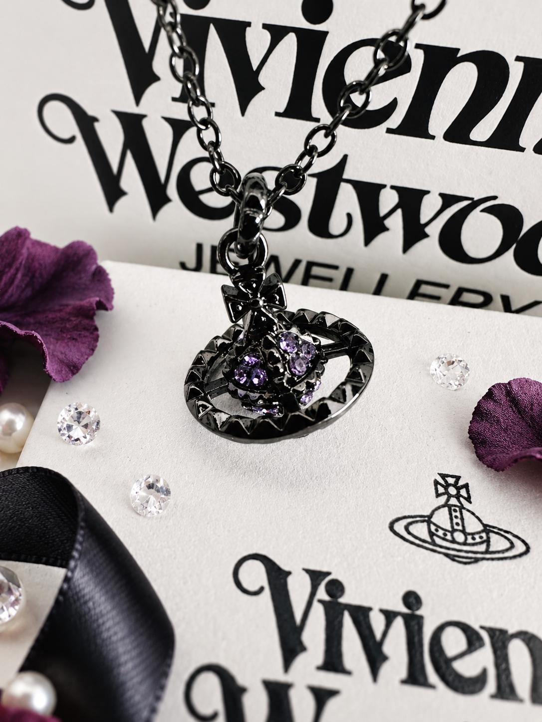 Vivienne Westwood Necklace Orb Purple - Etsy Canada