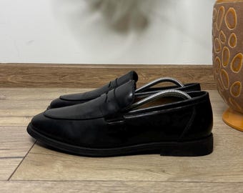 Classic Black Leather Penny Loafers