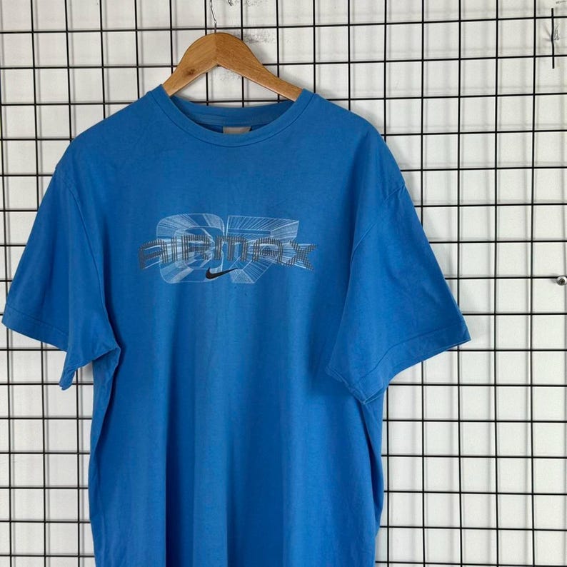 Nike Vintage 90s Air Max Logo T-shirt Blå bild 3