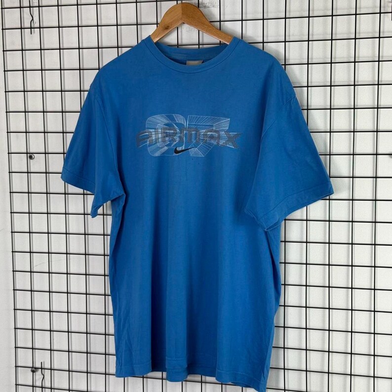 Nike Vintage 90s Air Max Logo T-shirt Blå bild 2