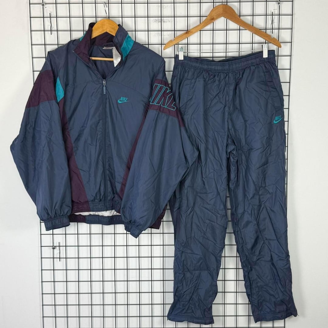 Nike Tracksuit Set Vintage 90s Blue Turquise Vintage - Etsy