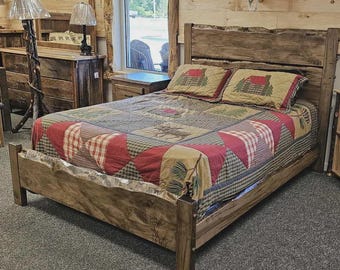 Maple Live Edge Bed Frame, Custom Size Platform Bed, King Size Bed frame, Handmade Solid Wood Bed Frame With King Size Headboard