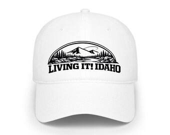 Living It Idaho cap | Baseball Cap, Mountain Landscape Embroidery
