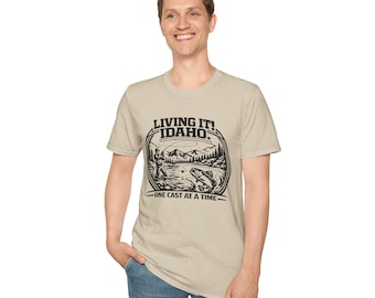 Living It! Idaho... "one cast at a time" T-Shirt | Fishing Graphic Tee