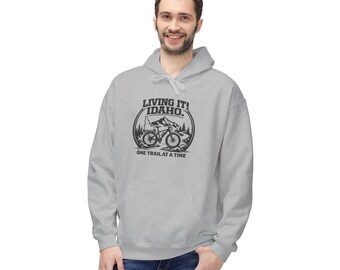 Live It Idaho mountain biking design Hoodie | One Trail At A Time, MTB