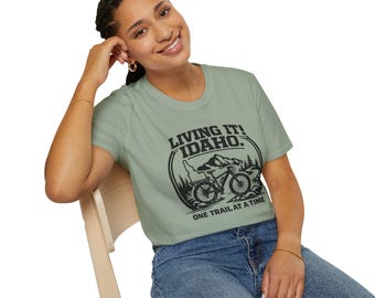 Living It! Idaho... "one trail at a time" T-Shirt | Mountain Bike Graphic Tee