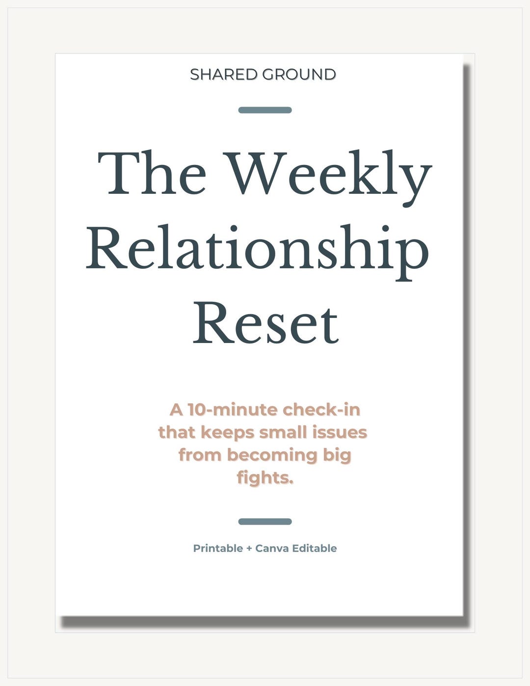 Relationship Checklist.pdf Weekly Relationship Check-in Worksheet | Couples Communication Tool ...