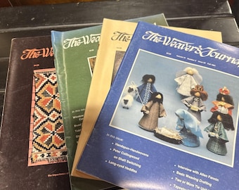 Lote de 4 revistas vintage raras de The Weavers Journal (1981-1983)