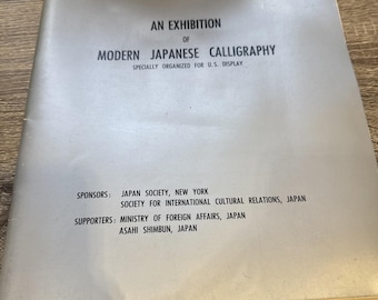 Seltene Vintage Ausstellung moderner japanischer Kalligraphie-Ausstellungsbücher