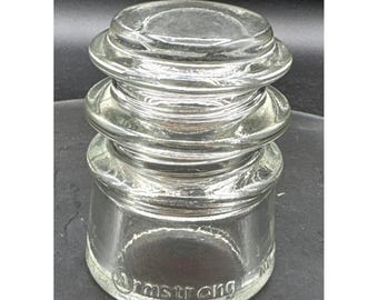 Aislador de línea eléctrica Armstrong Glass No. 3 vintage, transparente / HECHO EN EE. UU.
