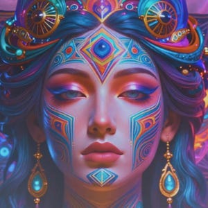 Trippy Third Eye iPhone Case | Cosmic Galaxy Goddess Art