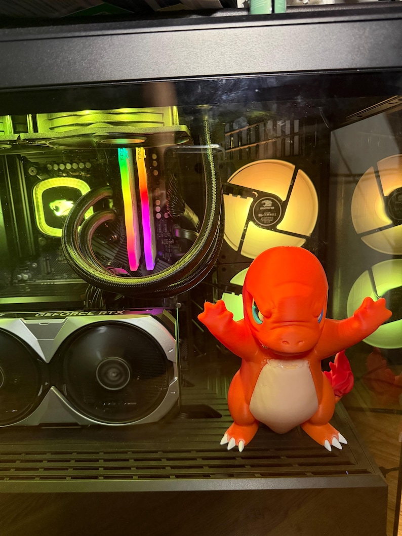 Charmander Pokémon Desk Decor – Anime Gift for Gamer – Gaming Room Setup Decor – Window Display Figure bild 4