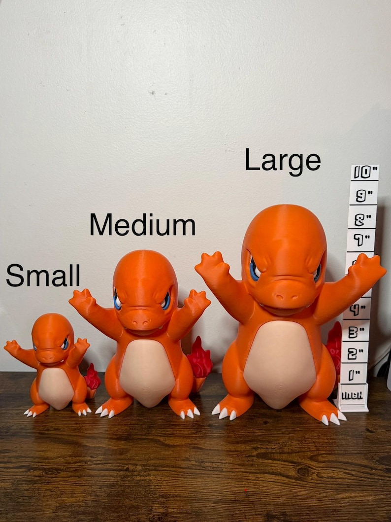 Charmander Pokémon Desk Decor – Anime Gift for Gamer – Gaming Room Setup Decor – Window Display Figure bild 2