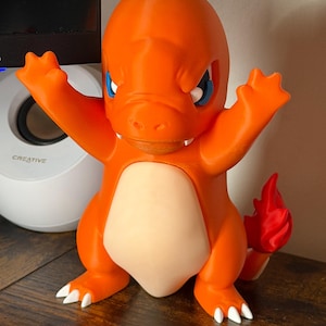 Charmander Pokémon Desk Decor – Anime Gift for Gamer – Gaming Room Setup Decor – Window Display Figure bild 6