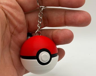 Poké Ball Clicker Fidget Keychain | 3D Printed Sensory Toy | Pocket Fidget | Gamer Gift | Anime-Inspired Keychain | Backpack Accessory
