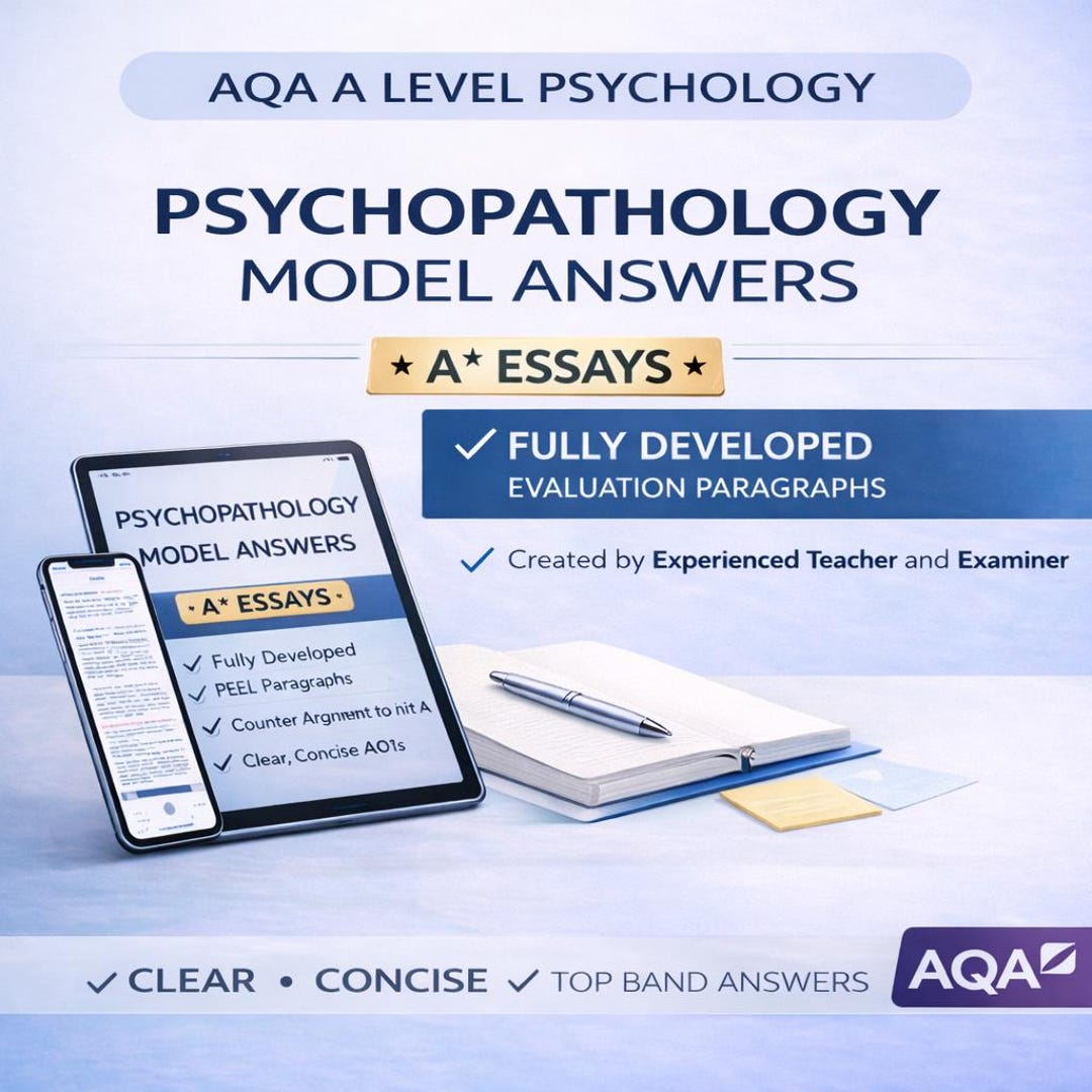 AQA A Level Psychology Psychopathology Model Answers | Year 13 Revision ...