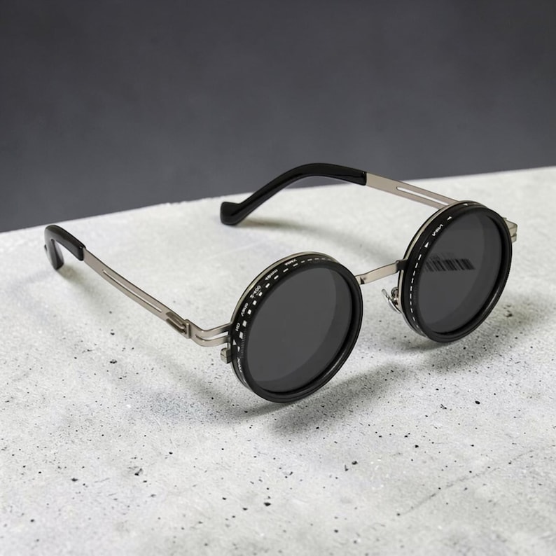 polarized round sunglasses, nd filter adjustable sunglasses, retro round sunglasses, punk style sunglasses, steampunk round glasses, uv400 outdoor sunglasses, gradient lens sunglasses, adjustable dimming sunglasses, fishing sunglasses polarized, anti glare sunglasses, circular frame sunglasses, unisex round shades, outdoor adventure sunglasses, vintage round eyewear, stylish polarized shades, retro fashion sunglasses, modern round sunglasses