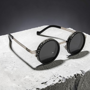 polarized round sunglasses, nd filter adjustable sunglasses, retro round sunglasses, punk style sunglasses, steampunk round glasses, uv400 outdoor sunglasses, gradient lens sunglasses, adjustable dimming sunglasses, fishing sunglasses polarized, anti glare sunglasses, circular frame sunglasses, unisex round shades, outdoor adventure sunglasses, vintage round eyewear, stylish polarized shades, retro fashion sunglasses, modern round sunglasses