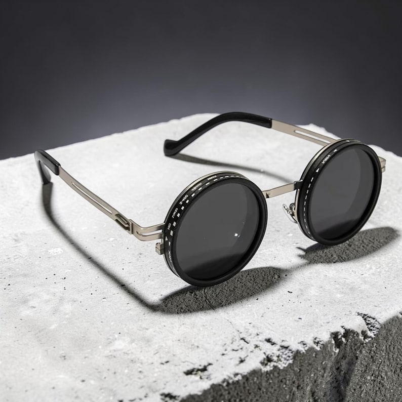 polarized round sunglasses, nd filter adjustable sunglasses, retro round sunglasses, punk style sunglasses, steampunk round glasses, uv400 outdoor sunglasses, gradient lens sunglasses, adjustable dimming sunglasses, fishing sunglasses polarized, anti glare sunglasses, circular frame sunglasses, unisex round shades, outdoor adventure sunglasses, vintage round eyewear, stylish polarized shades, retro fashion sunglasses, modern round sunglasses