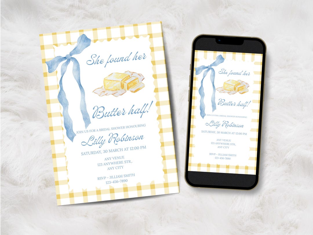 Ppc Invitation She's Found Her Butter Half Bridal Shower Invite, Better Half ...