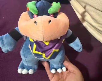 Cute Bowser Jr Plush 27cm, Wonder Game Plushie, Soft Stuffed Toy for Kids & Collectors