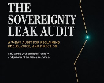 Life Audit Workbook PDF | Self-Discovery Printable | Attention & Focus Diagnostic | Personal Sovereignty Guide | Digital Download
