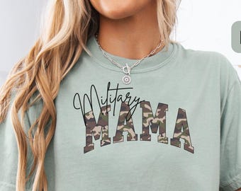 Comfort Colors Military Mama Shirt, USA Army Family Tee, Mother's Day Gift