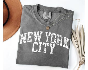 Comfort Colors Distressed New York Shirt, Youth Distressed New York Shirt, Game Day Ready, Travel Gift, Family Matching Shirts, Youth Tee