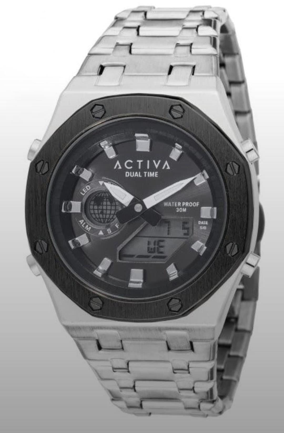 Activa Signal X Invicta Digital Unisex Watch - 45.5mm, Silver