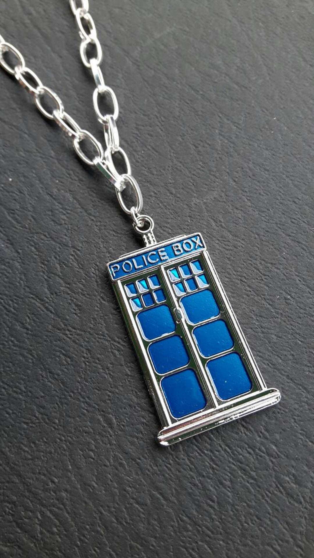 Dr. Who Tardis Charm Necklace - Police Box Charm Pendant, Police Phone ...