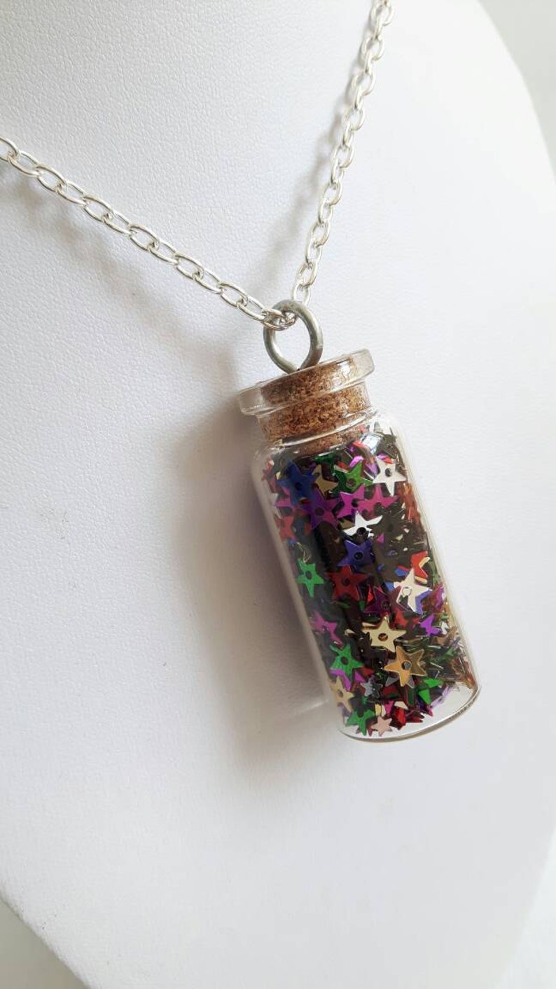 Jar of stars necklace mini jar necklace mini jar pendant Etsy