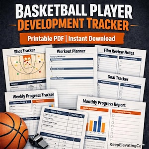 Basketball Player Development Tracker | Workout Planner (Printable PDF)
