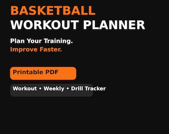 Planer treningów koszykarskich | Plan treningowy, śledzenie ćwiczeń (plik PDF do druku)