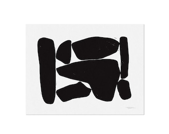 Constructed VI - Linocut Block Print, Art Print, Modern Art, Minimalist Art, Geometric Art,  Wall Art