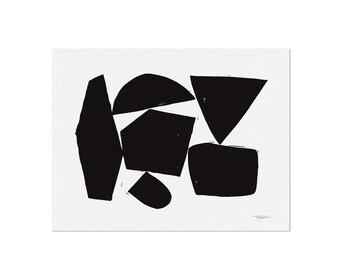 Constructed V - Linocut Block Print, Art Print, Modern Art, Minimalist Art, Geometric Art,  Wall Art