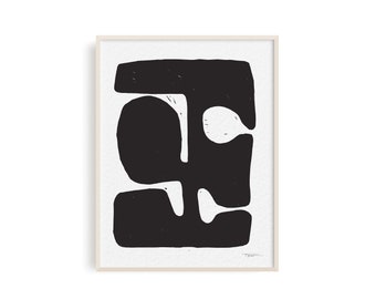 Balance II - Linocut Block Print, Art Print, Modern Art, Minimalist Art, Geometric Art,  Wall Art