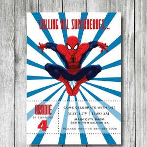 Spiderman Anniversaire Invitation Invitation Etsy Spiderman Anniversaire Invitation Invitation Etsy