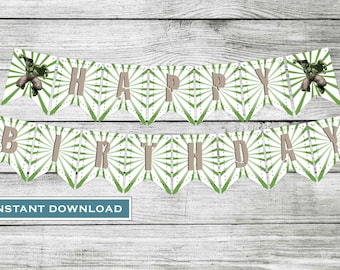 Incredible Hulk Birthday Party Theme - Hulk Birthday Party Banner - Instant Download Superhero Banner - Incredible Hulk Printable Banner