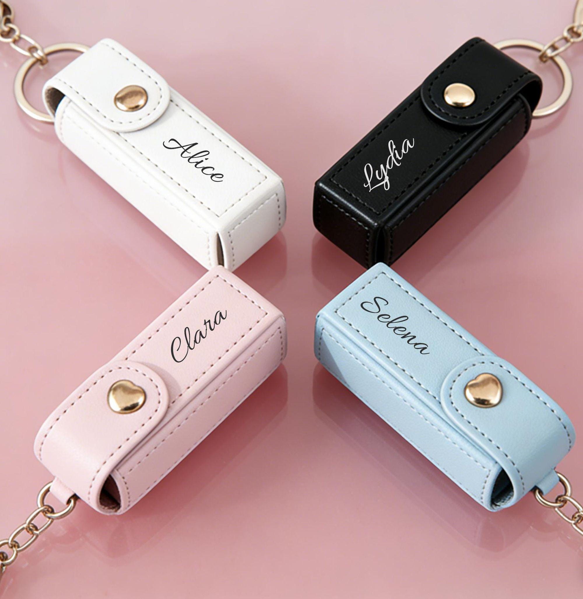 Confezione Da 10 Portachiavi Porta Rossetto – Custodia Compatta Per Balsamo Labbra E Lucidalabbra, Regalo Personalizzabile Per Donne, Multicolore