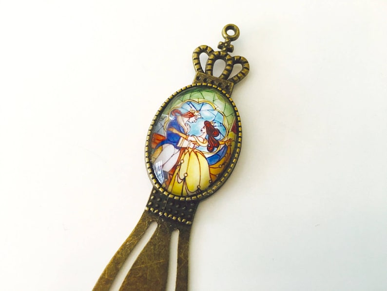 Beauty and the Beast bookmark, Princess Belle bookmark, literary gift image 1