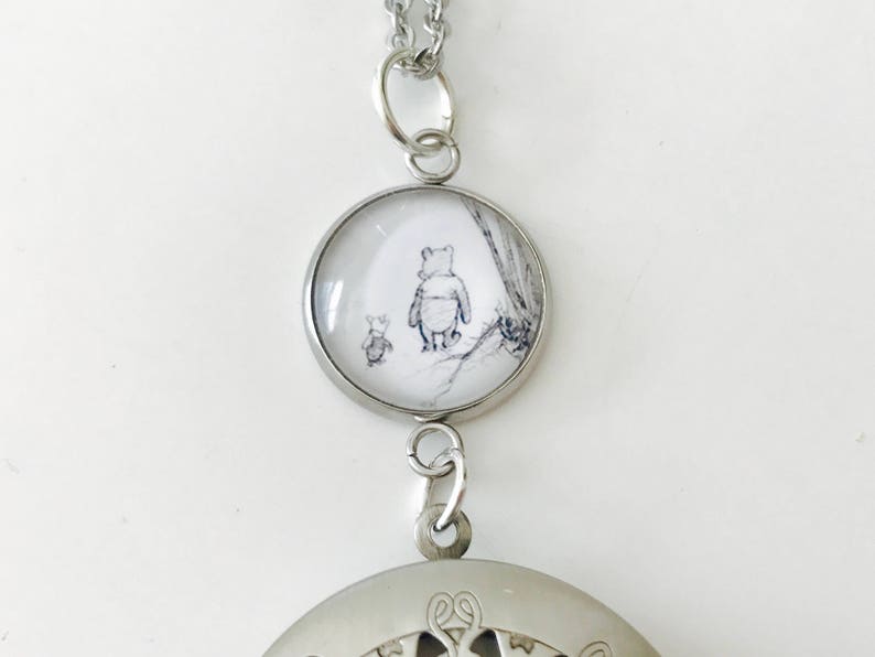 Pooh Locket Necklace how do you spell love silver locket