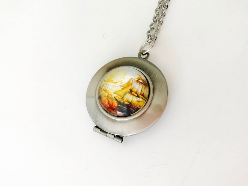 Ship Locket, We're the Masters of our own fate, we're the Captains of our own souls, lust for life, necklace, Lana del Rey image 4